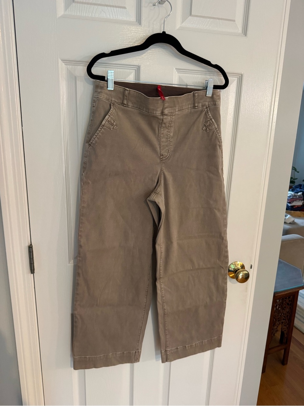 SPANX Wide Leg Stretch Jeans in Taupe